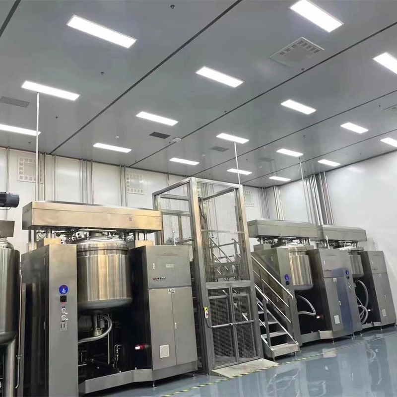 Homogenizing System with Triple Independent Mixing Elements for Cosmetic Emulsion Production